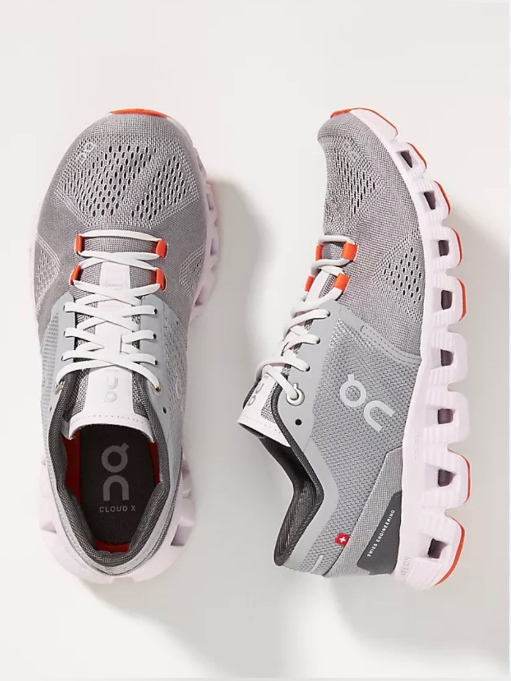 On Women's Cloud X Alloy Gray Lily Pink Running Shoes Size 10